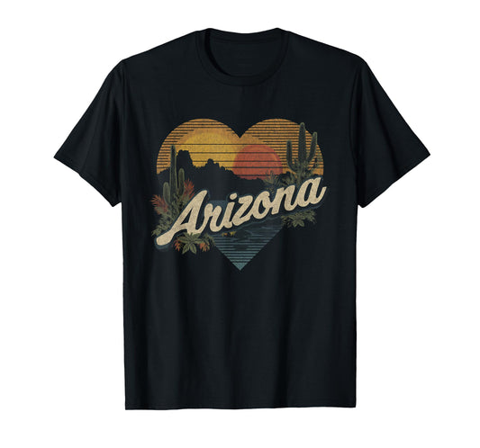 Arizona - Heart Vintage Love Women Mom Mother's Day Birthday T-Shirt
