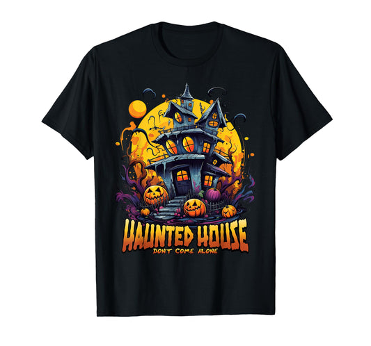 Haunted House Don't Come Alone - Scary Moonlit Pumpkins Kids T-Shirt