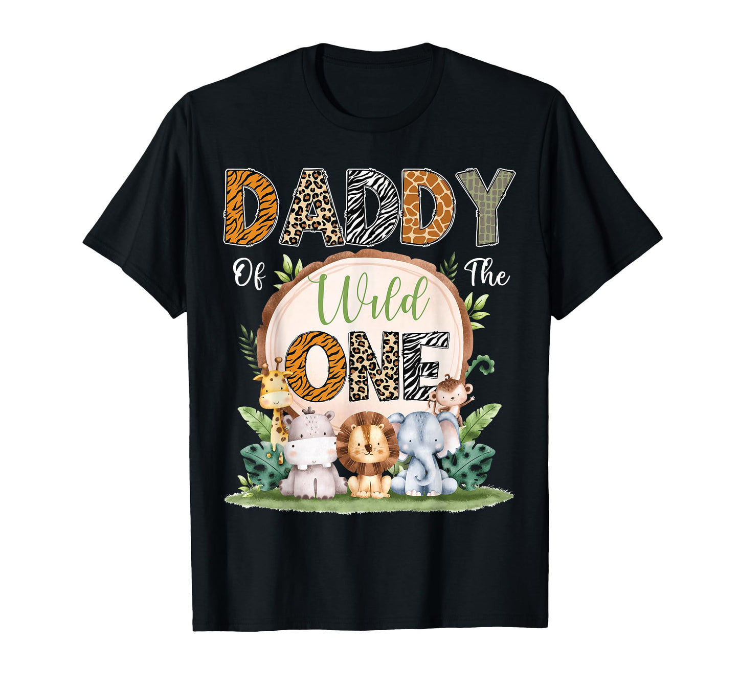 Daddy Of The Wild One First Birthday Safari Woodland T-Shirt