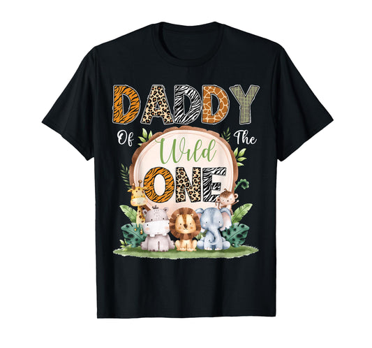 Daddy Of The Wild One First Birthday Safari Woodland T-Shirt