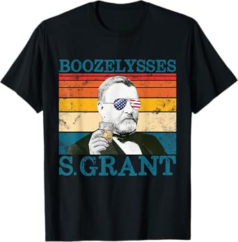 Boozelysses S. Grant Retro Drinking President Ulysses Grant T-Shirt