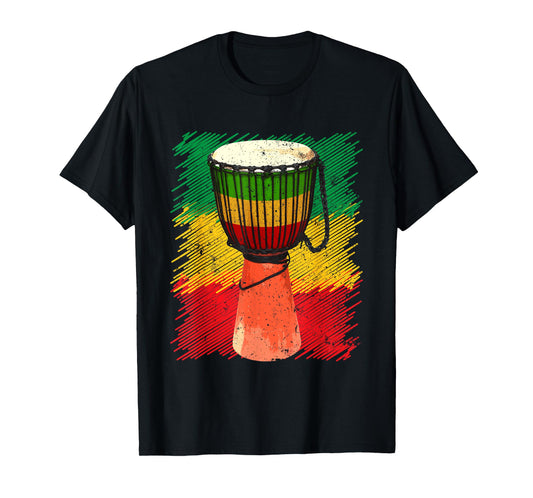 Cool Djembe Art For Men Women African Drum Djembe Drumming T-Shirt