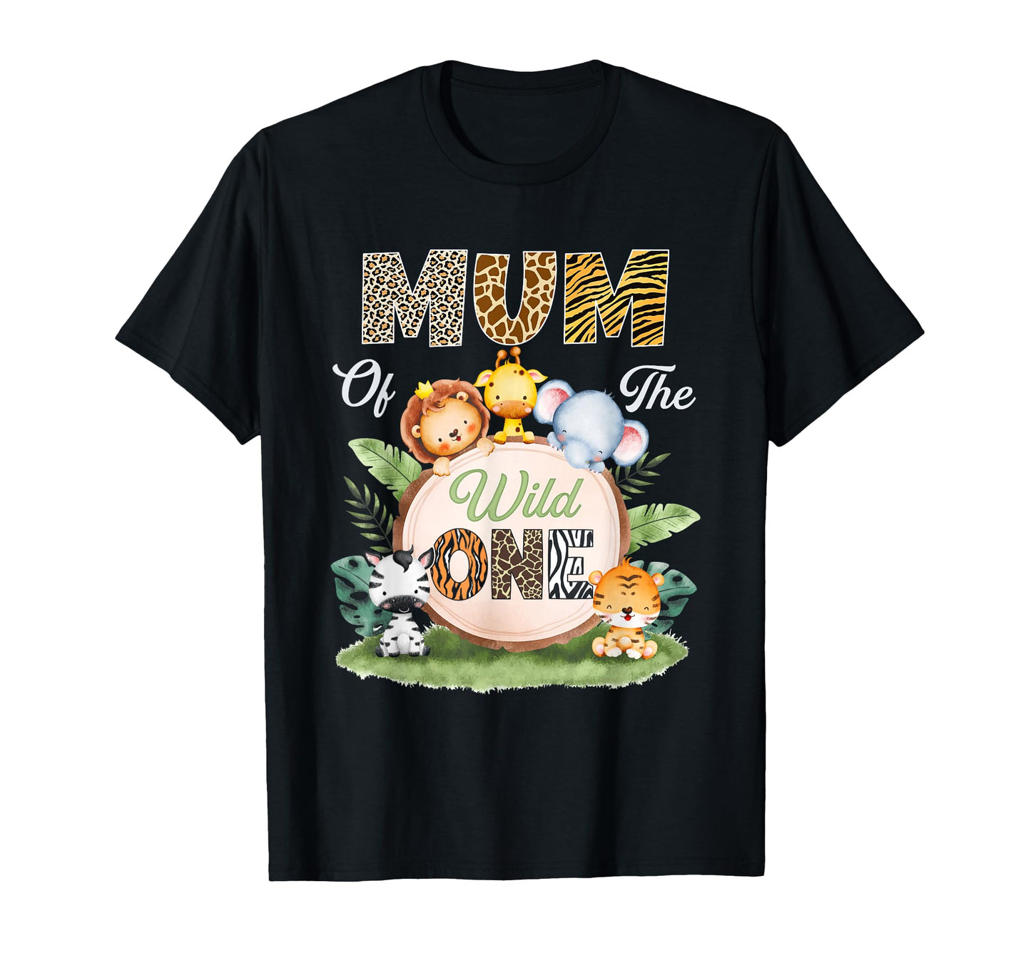 Mum of The Wild One 1St Birthday Kids Safari Jungle T-Shirt