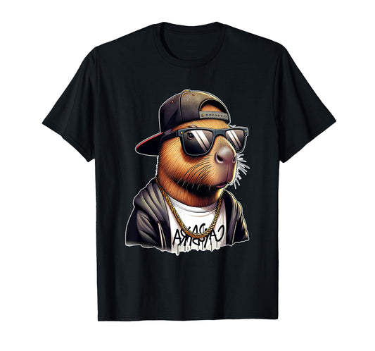 Cool Capybara Sunglasses Boys Mens Funny Capybara Lover T-Shirt