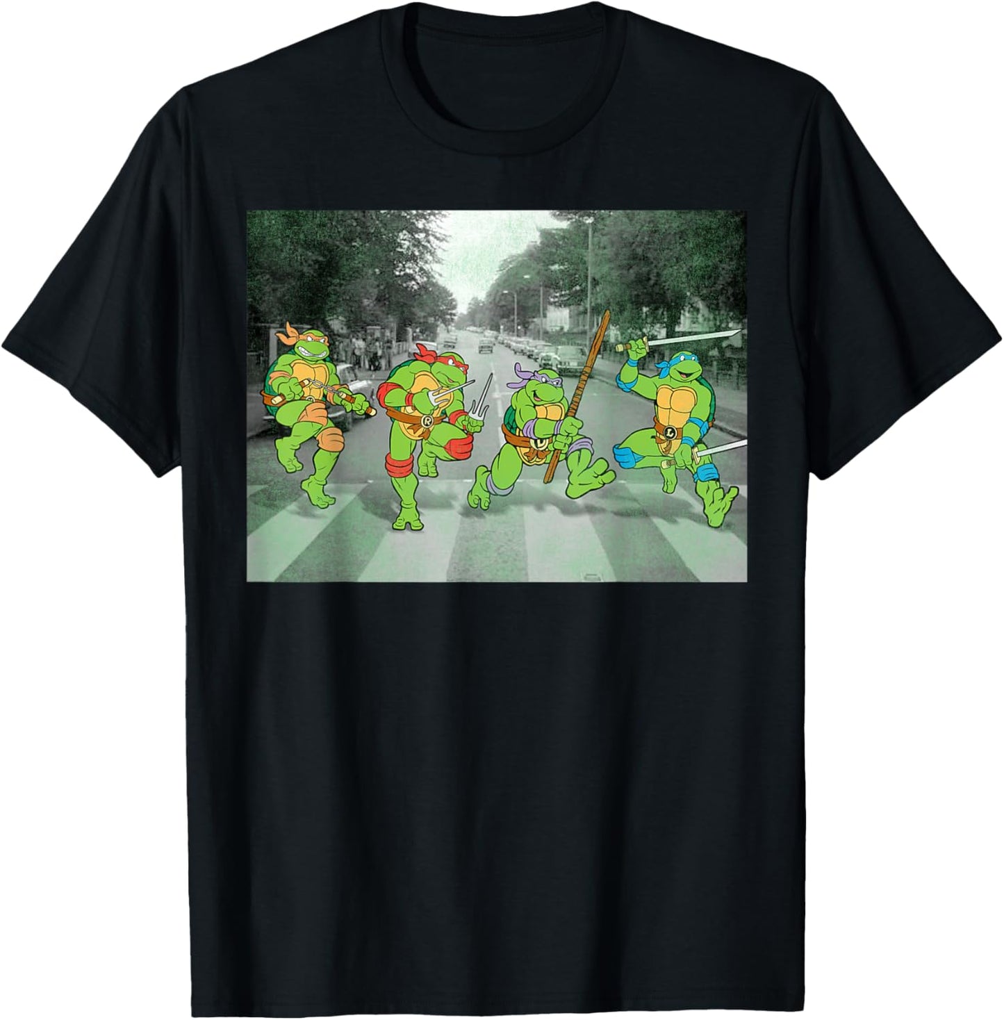 Teenage Mutant Ninja Turtles Road Crossing Parody T-Shirt T-Shirt