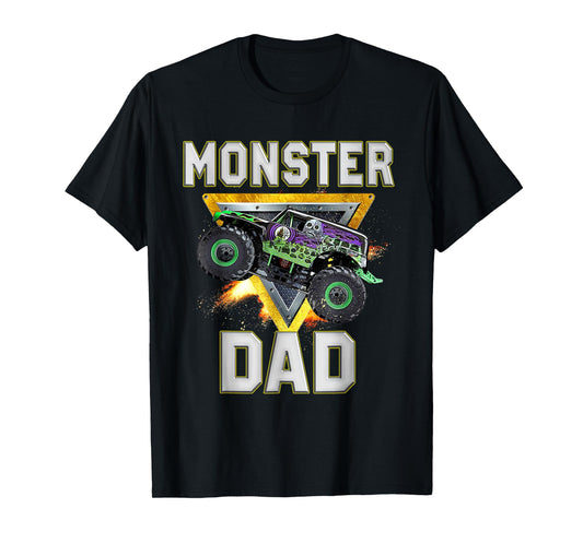 Monster Truck Dad Family Birthday Party Father's Day Gift T-Shirt