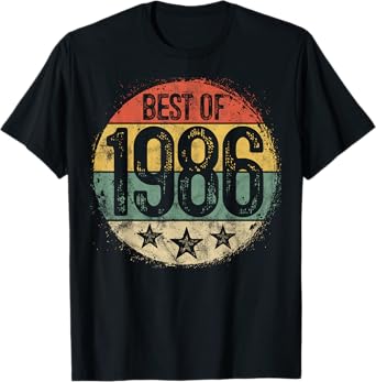 Best Of 1986 39th Birthday Gifts For Men Women 39 Year Old T-Shirt