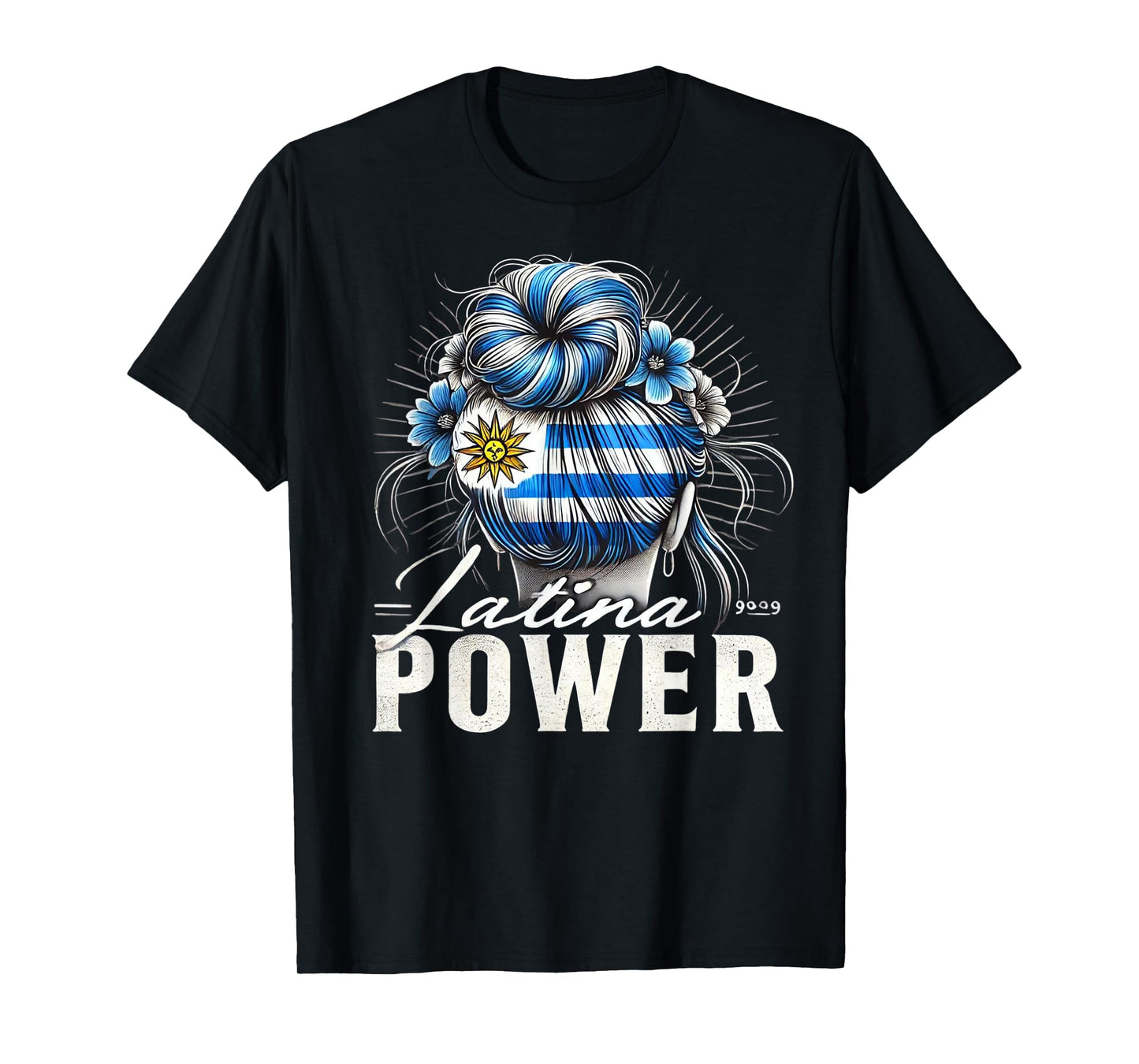 Hispanic Heritage Month Latina Power Uruguay Flag Women T-Shirt