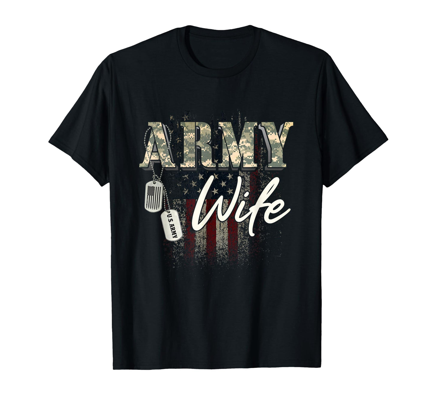 Proud Army Wife American Veteran Military Gift T-Shirt