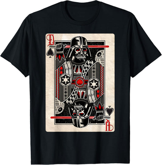 Star Wars Darth Vader King of Spades Playing Card Disney+ T-Shirt