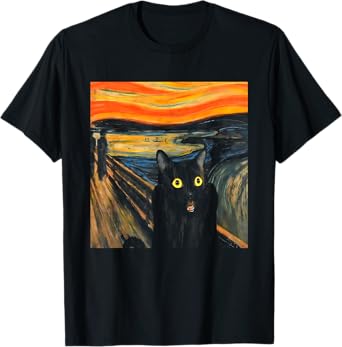 Cat Scream Funny Cat Shirt Cat Meme Cat Lover Cat Mom Dad T-Shirt