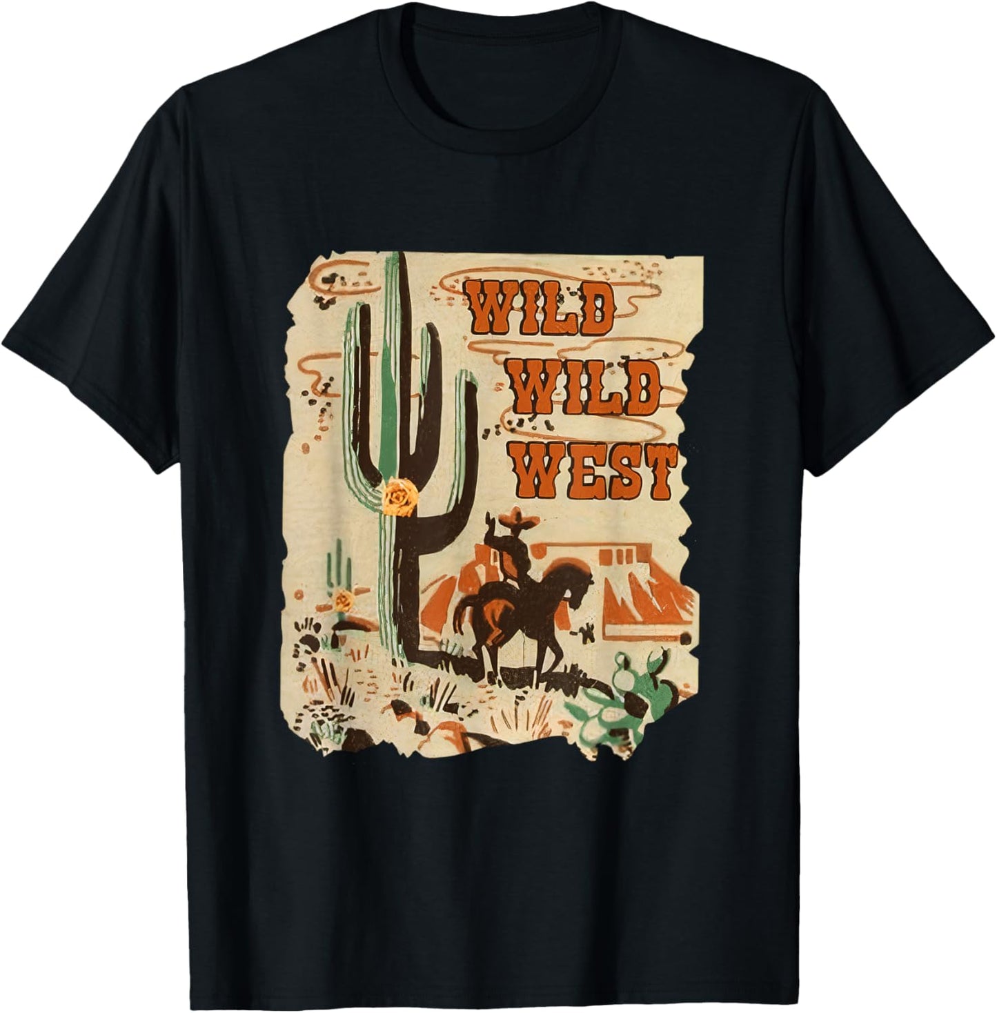 Wild Wild West Western Life Southwest Desert Vibes Cactus T-Shirt