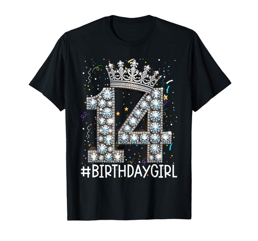 14 BirthdayGirl 14 Years Old Happy 14th Birthday Girl T-Shirt