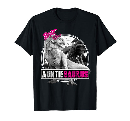 Auntiesaurus T-Rex Dinosaur Auntie Dinosaur T-Shirt