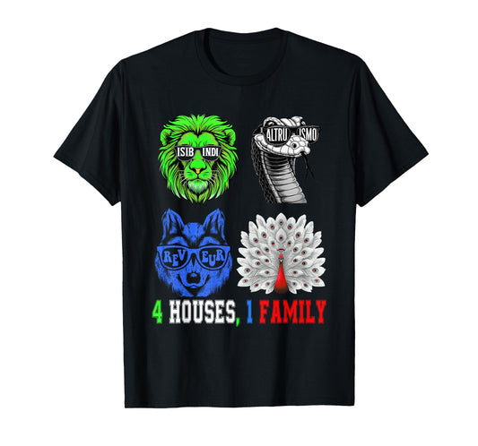 AMISTAD, ISIBINDI, ALTRUISMO, REVEUR 4 Houses 1 Family T-Shirt