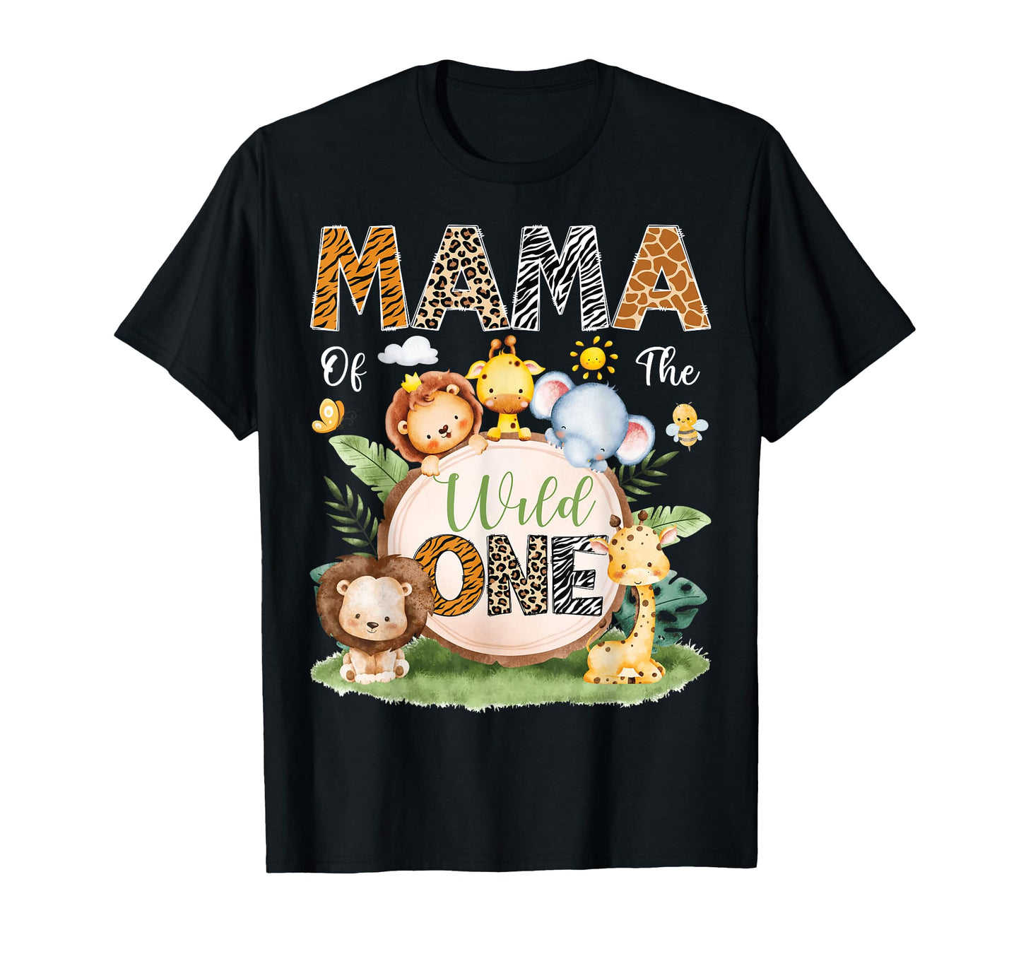 Mama Of The Wild One 1St Birthday Boy Safari Jungle T-Shirt