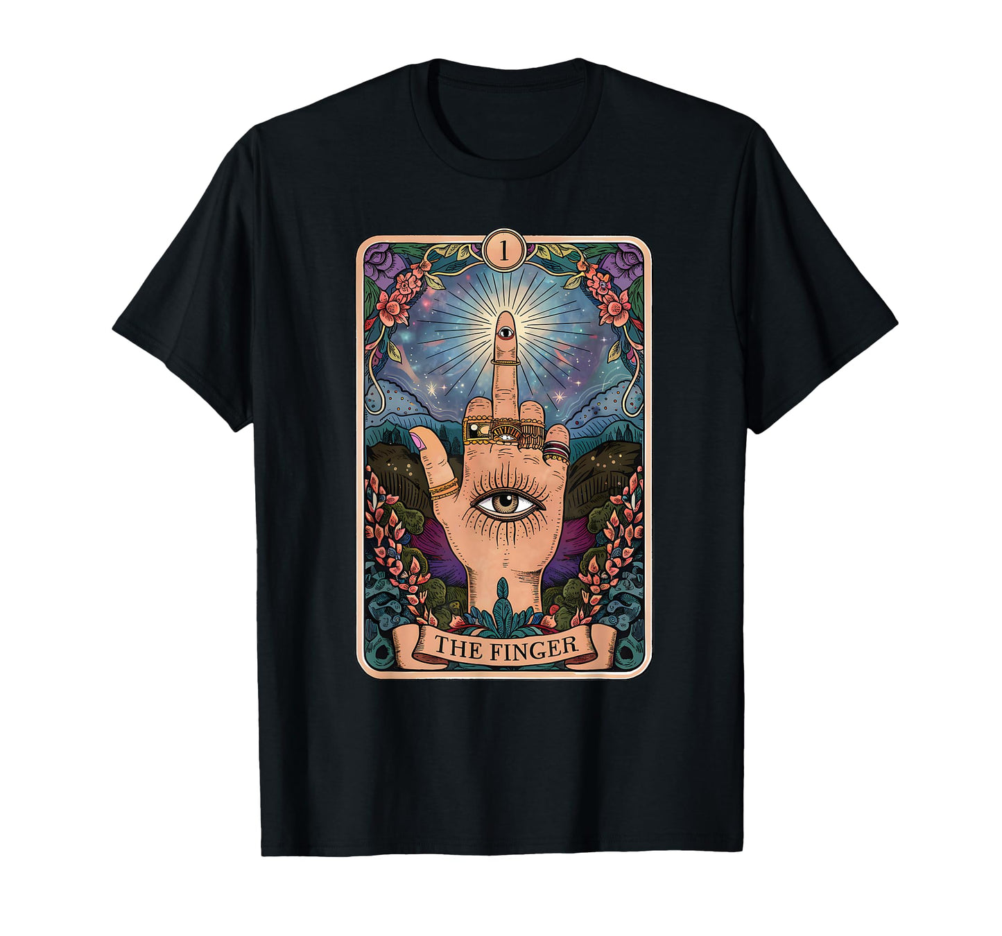 The Finger Funny Tarot Card Sassy Witchy Sarcastic Humor T-Shirt