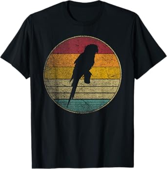Parrot Bird Vintage Distressed Retro Style Silhouette 70s T-Shirt