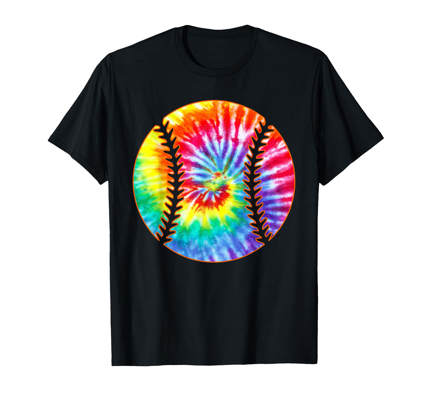 Tie Dye Colorful Baseball Lover Player Cute Tie Dye Baseball T-Shirt