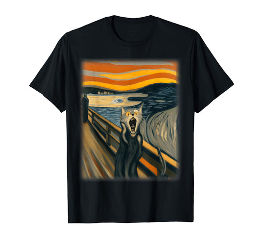 The Scream Cat Funny Munch Cat | Cat Lover, Cat Mom, Cat Dad T-Shirt