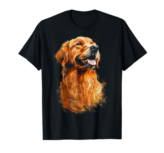 Golden Retriever Dog Graphic Pet Artwork Golden Retriever Men Women Kids T-Shirt