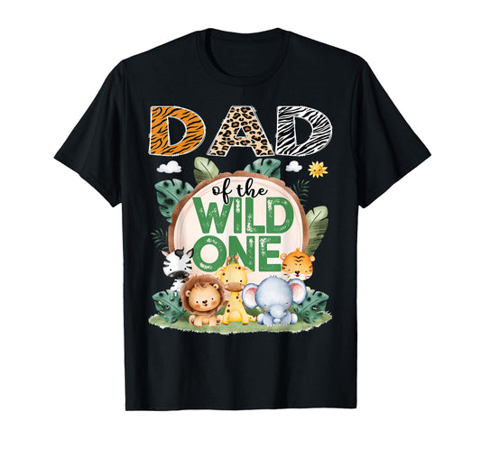 Dad Of The Wild One Safari Jungle 1St Birthday Party T-Shirt
