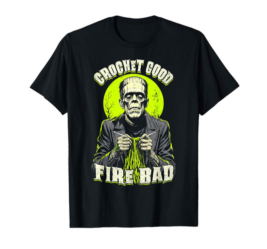 Funny Crochet Frankenstein Knitting Halloween Crocheting T-Shirt