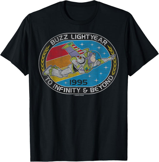 Disney Pixar Toy Story Buzz Lightyear To Infinity Badge T-Shirt
