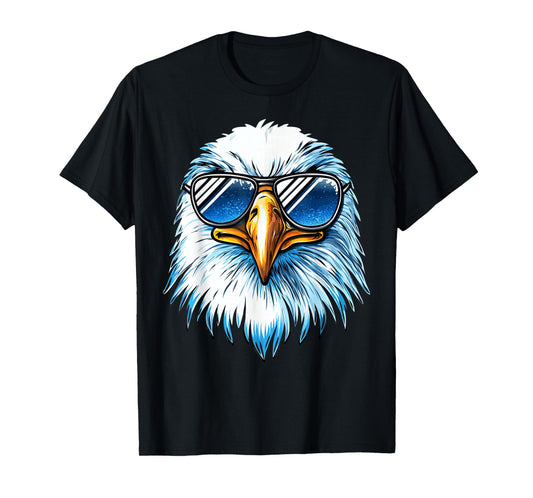 Bald Eagle In Sunglasses Men Women Kids Funny Eagle T-Shirt