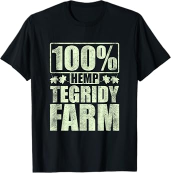 100% Hemp Tegridy Farm T-Shirt Funny Vintage Farm Gift Tee T-Shirt