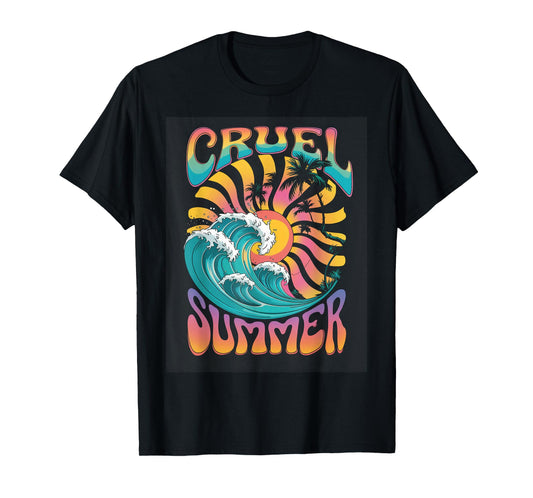 Cruel Summer Retro Wave Palm Tree Holiday Vacation Women Men T-Shirt