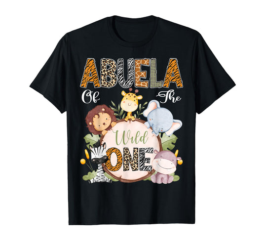 Abuela Of The Wild One 1St Birthday Safari Woodland T-Shirt
