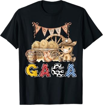 Rodeo Gaga Western Cowboy Birthday Family Matching T-Shirt