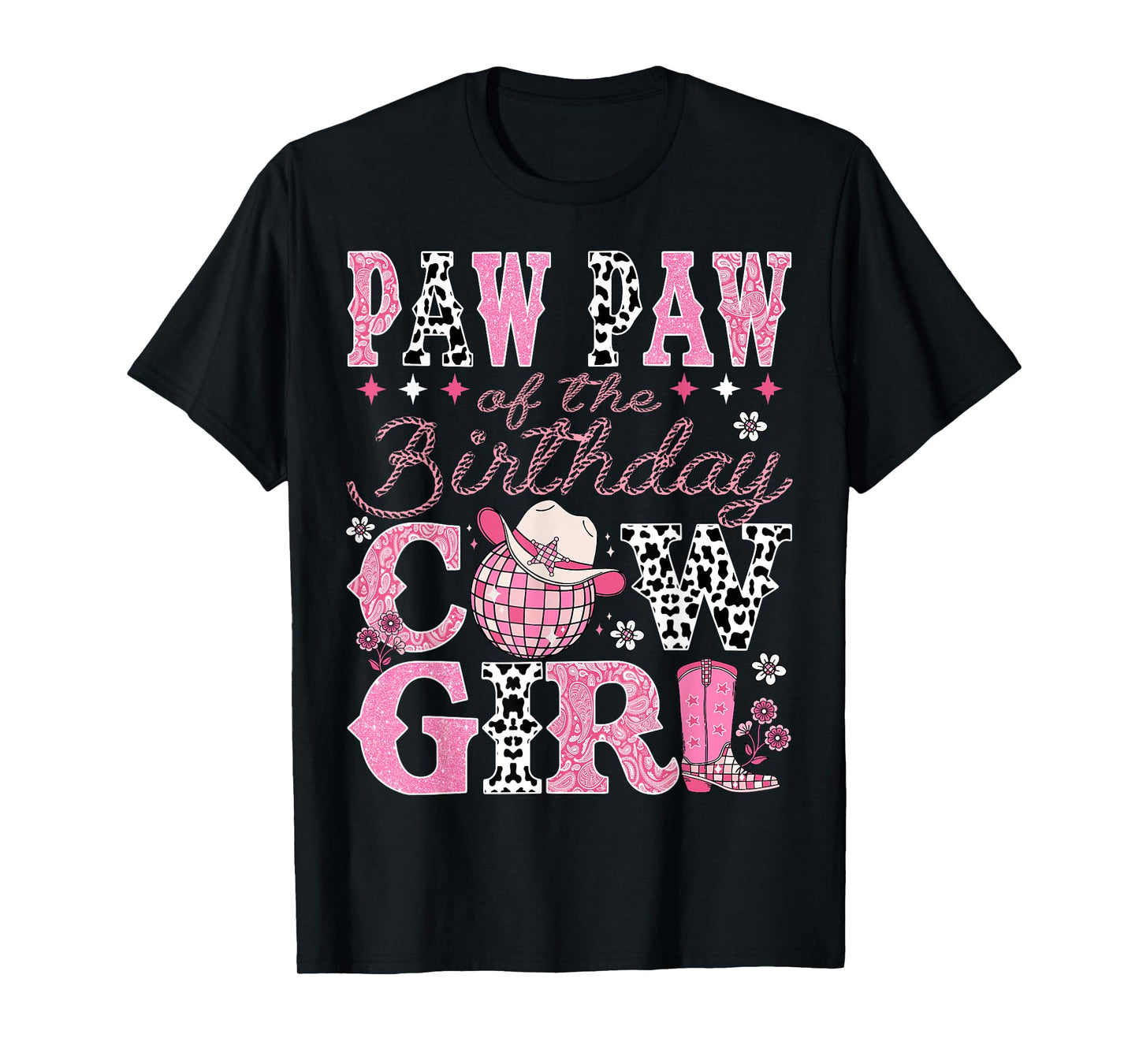 Paw Paw Of The Birthday CowGirl Rodeo Paw Paw Bday Party T-Shirt