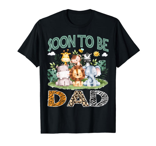 Soon To Be Dad Animal Safari Jungle Gender Reveal T-Shirt
