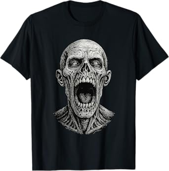 Creepy Scary Zombie Horror Movie Helloween Costume Nightmare T-Shirt
