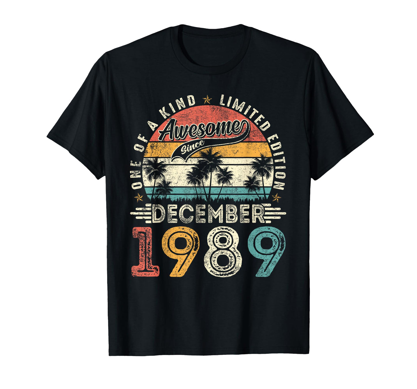 36 Years Old Vintage December 1989 Retro 36th Birthday Men T-Shirt