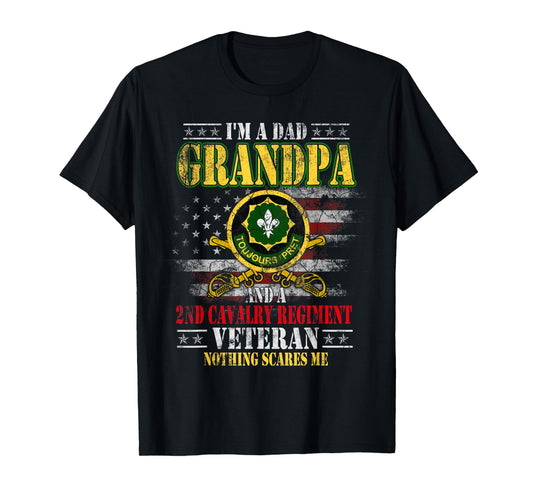 I'm A Dad Grandpa 2nd Armored Cavalry Regiment Father's Day T-Shirt