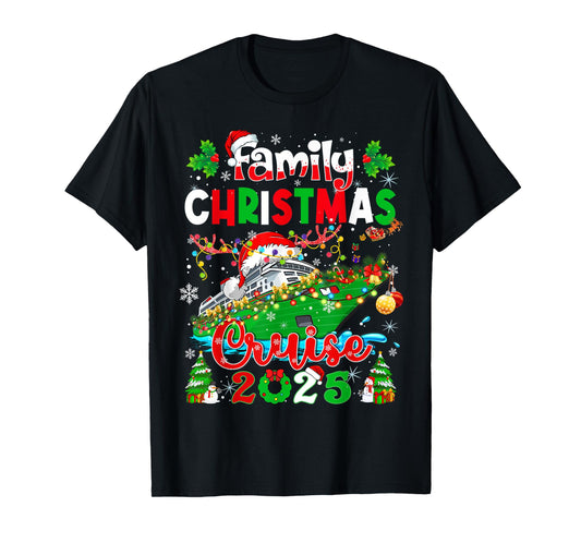 Family Christmas Cruise 2025 Matching Family Cruise Holiday T-Shirt