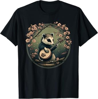 Funny Opossum Possum Playing the Banjo T-Shirt