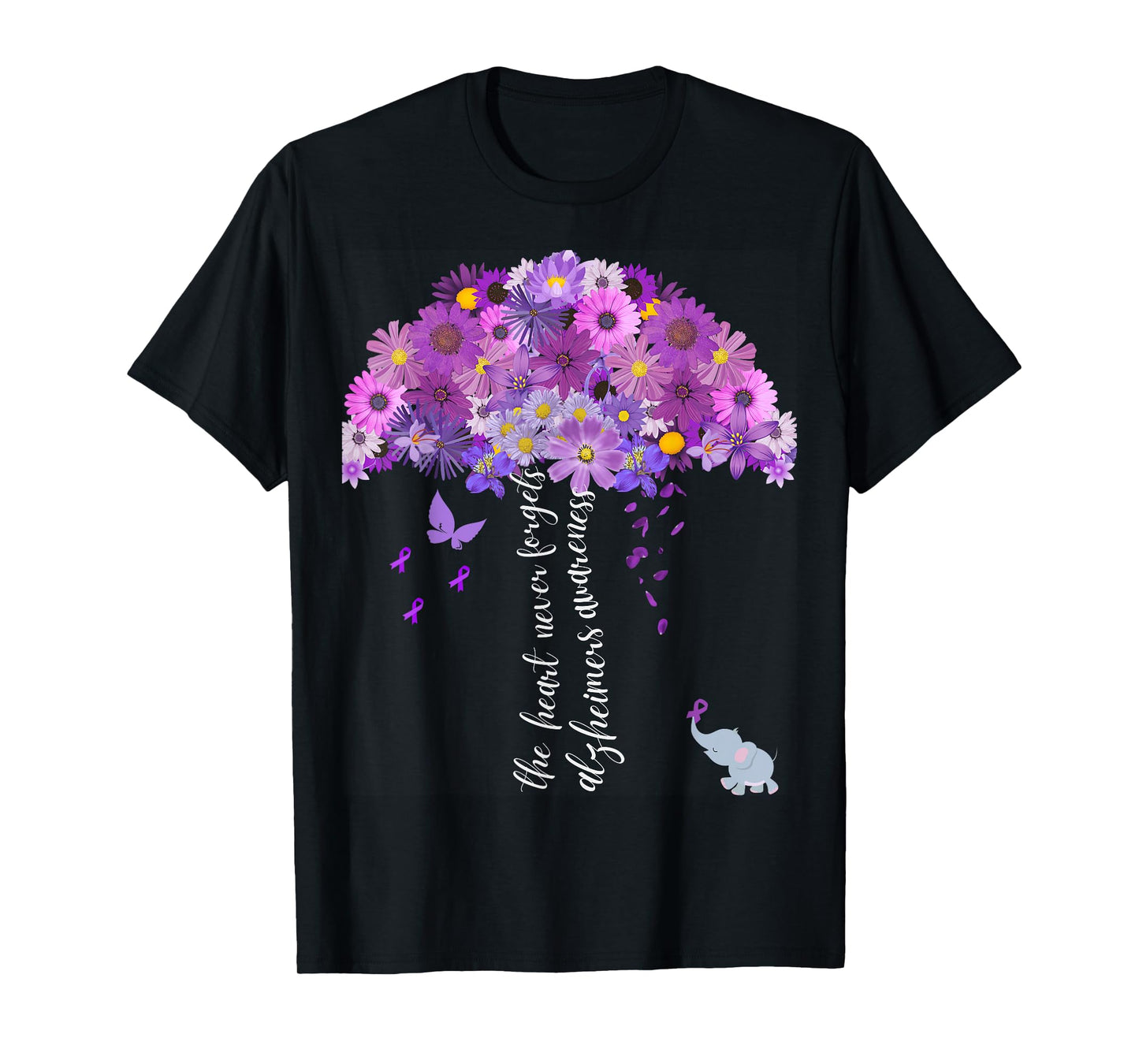 The Heart Never Forgets Dementia Alzheimer's Awareness T-Shirt
