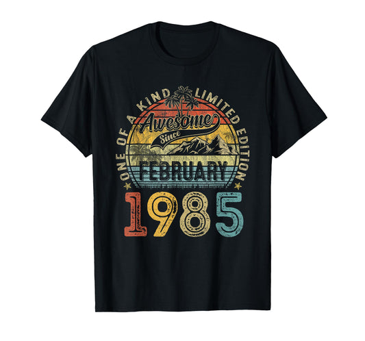 Funny 40 Years Old February 1985 Vintage 40th Birthday Women T-Shirt
