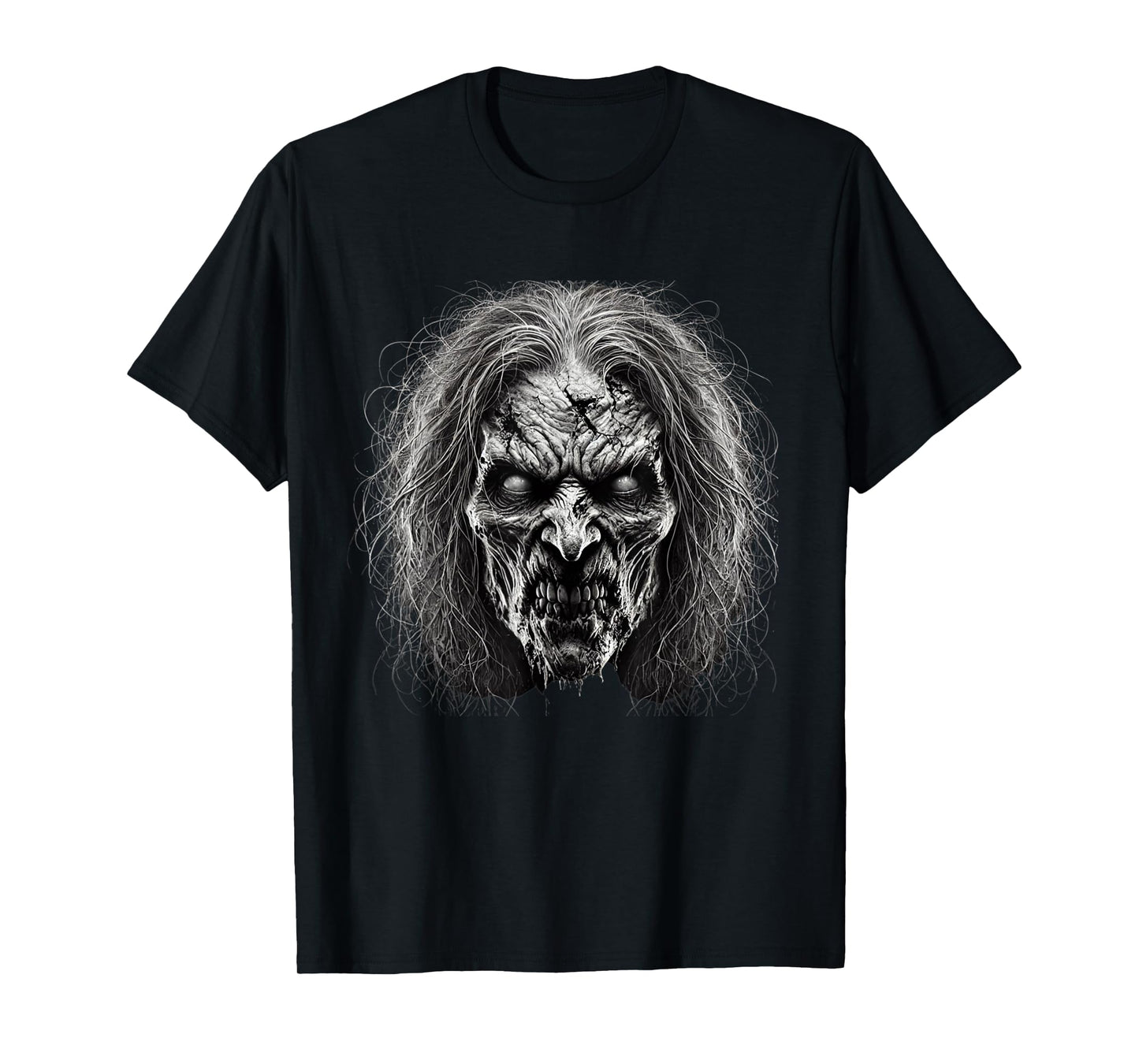 Scary Witch Face Evil Witch Halloween Costume T-Shirt