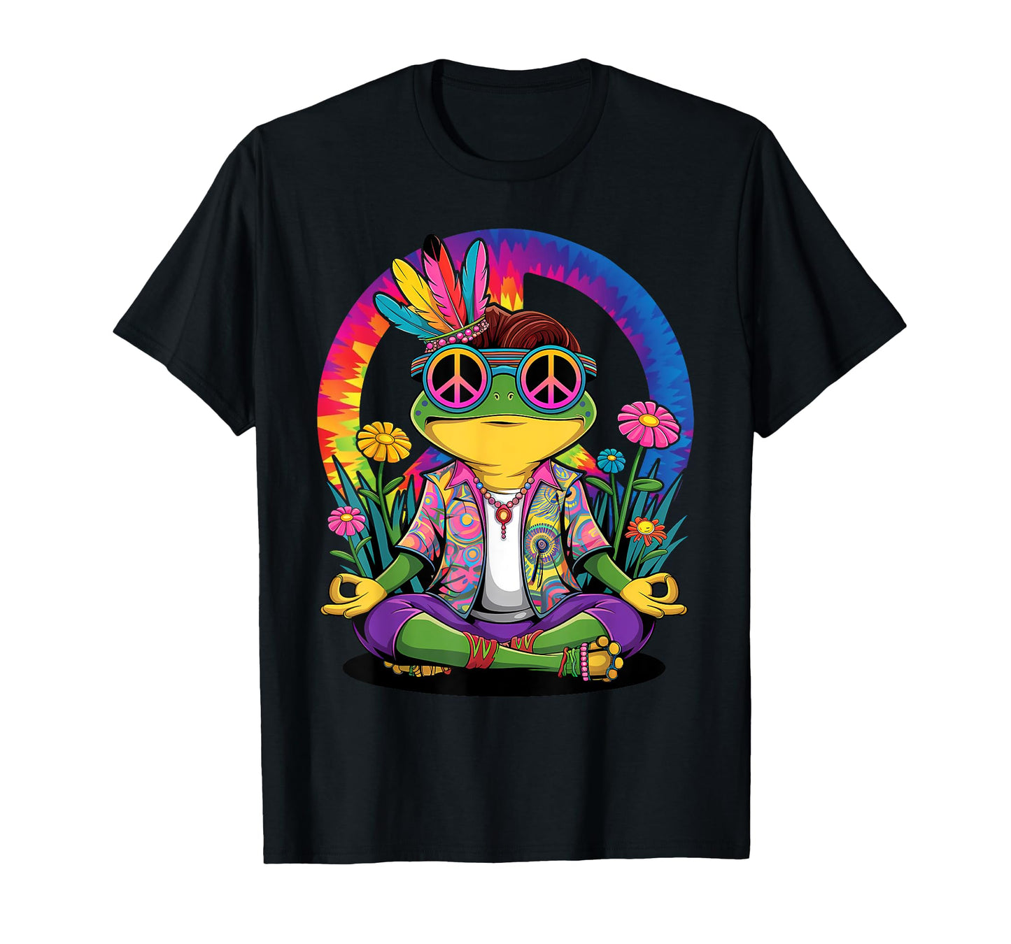 Frog Peace Sign Hippie Frog T-Shirt