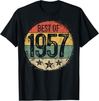 Best Of 1957 68th Birthday Gifts For Men Women 68 Year Old T-Shirt