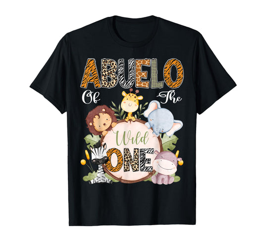 Abuelo Of The Wild One 1St Birthday Safari Woodland T-Shirt