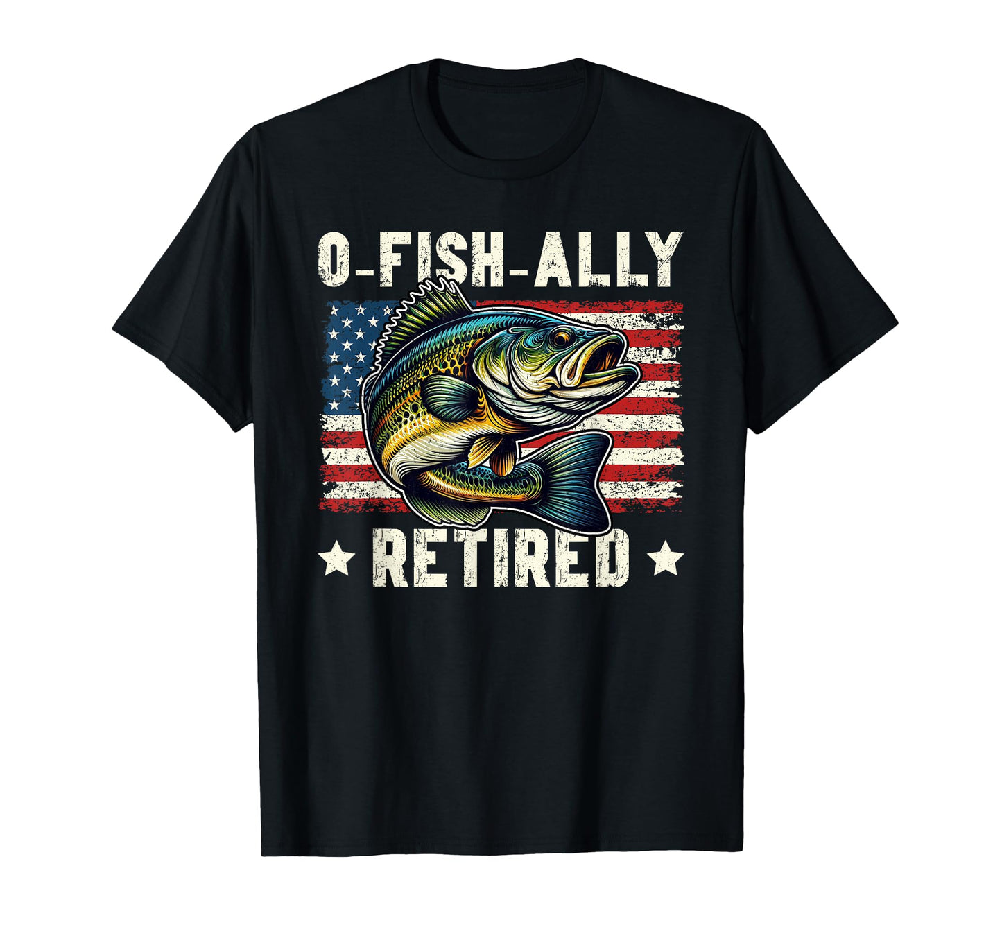 O Fish Ally Retired Fisherman Fishing Bass Retirement T-Shirt