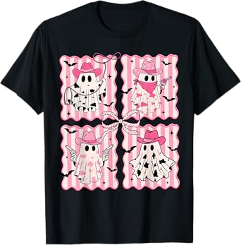 Cowboy Ghost Halloween Ghoul Funny Cowgirl Women Girl T-Shirt