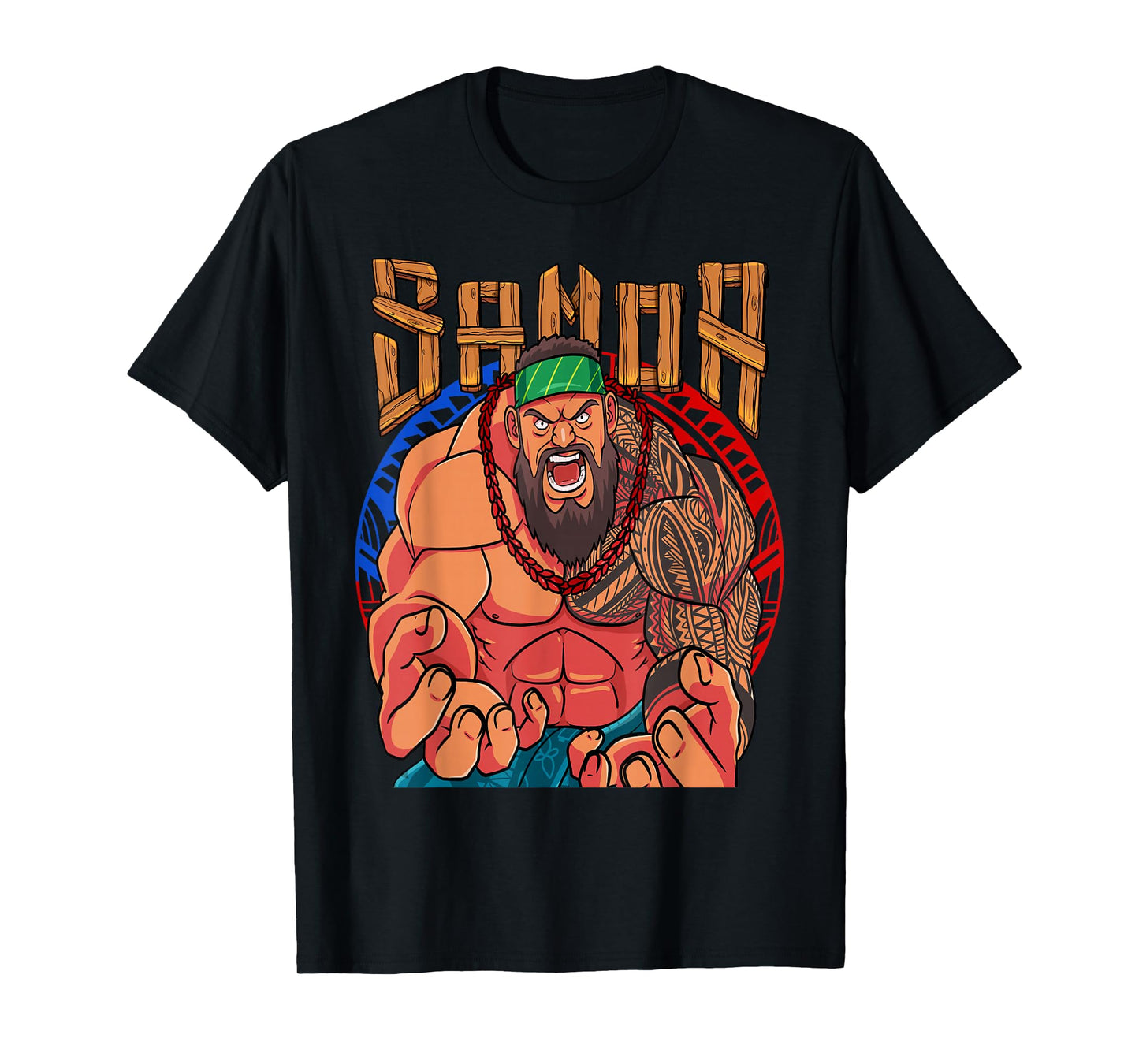 Samoan Pride Polynesian Warrior Samoa Flag T-Shirt