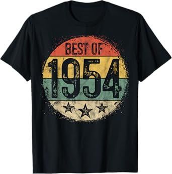 Best Of 1954 71st Birthday Gifts For Men Women 71 Year Old T-Shirt